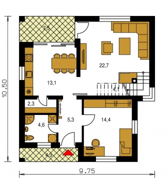 Floor plan of ground floor - PREMIER 196
